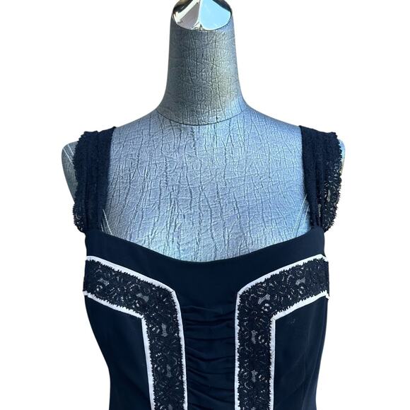 Nicole Miller Collection Black Lace Dress Size 4 - Picture 4 of 6